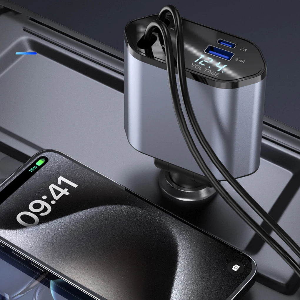 Intelligent Car Charger Usb C Super Fast Charger for Car Phone Smart System for Car Car Fast Charger