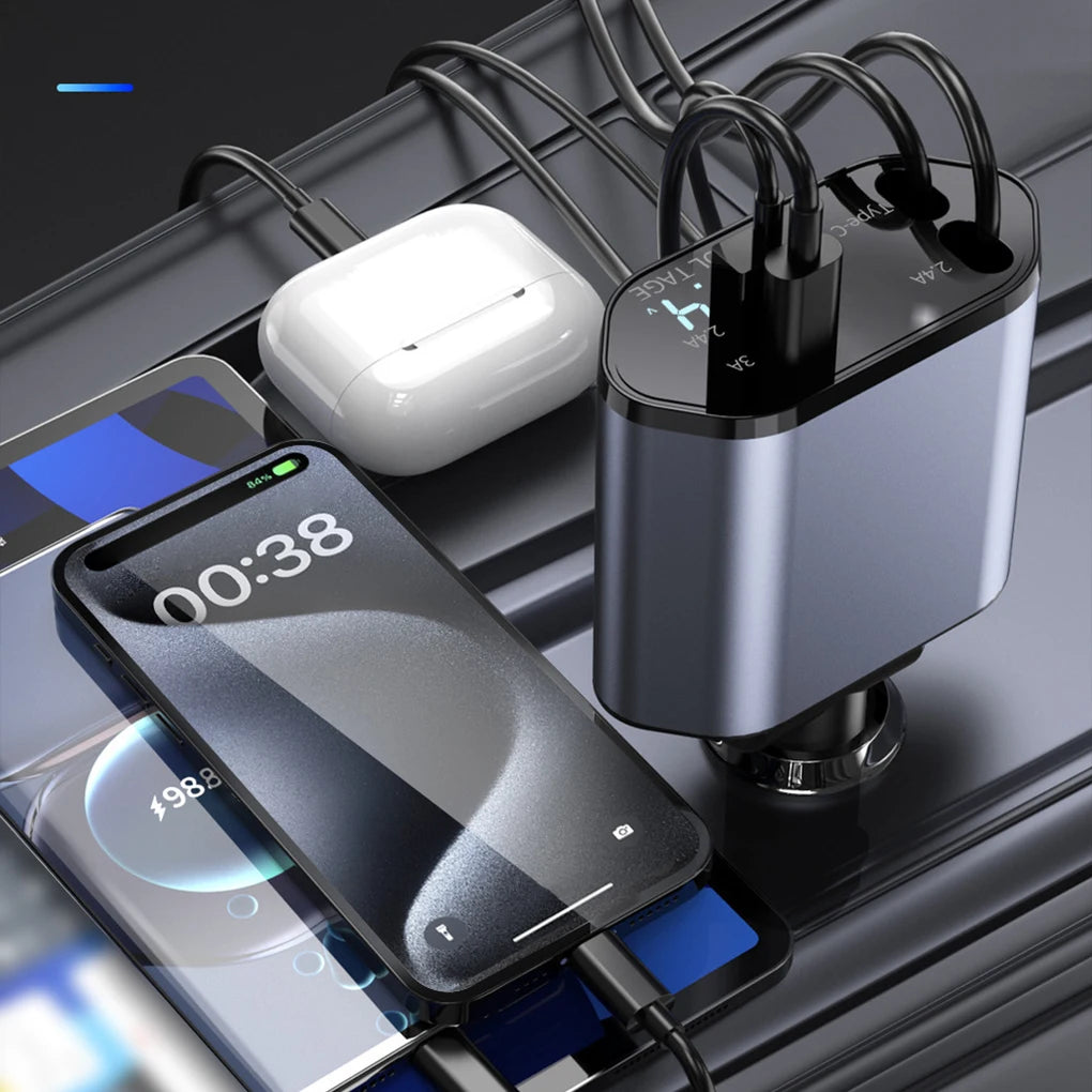 Intelligent Car Charger Usb C Super Fast Charger for Car Phone Smart System for Car Car Fast Charger
